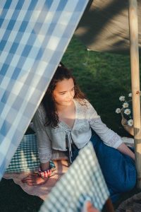 Studio Blackwell Fabric of Summer Tucker Cloth Shelter Evening